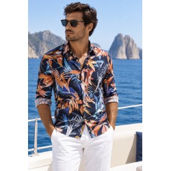 Camicia Cotone Multicolor Collo Italiano Alessandro La Mura