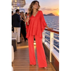 T-SHIRT scollo a V Arancio FISICO