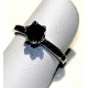 Anello solitario con ossidiana