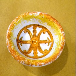 Ciotola Simbolo di Lipari arancione d. 5
