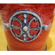 Vaso cilindro fondo bordò e logo simbolo di Lipari