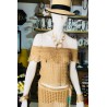 Top ad uncinetto beige