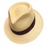 Cappello Panama originale modello Adrien naturale scuro