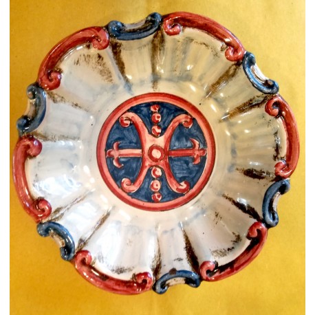 Ciotola Barocca Simbolo di Lipari diametro 20 cm
