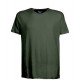 T-shirt uomo in lino verde militare ZEYBRA