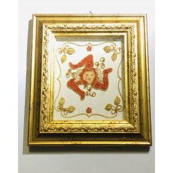 Quadro con corallo e oro