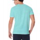 T-shirt uomo in lino celeste