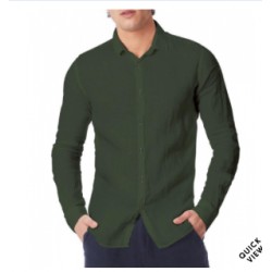 Camicia in lino verde militare Zeybra