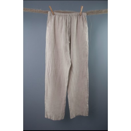 Pantalone in lino beige -la Bottega di brunella