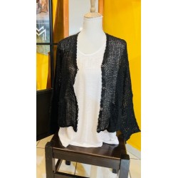 Cardigan bianco in lino - Sartoria Brunella Positano