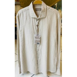 Camicia uomo beige di Cento lino