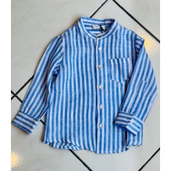 Camicia collo coreano bambini di Cento Lino