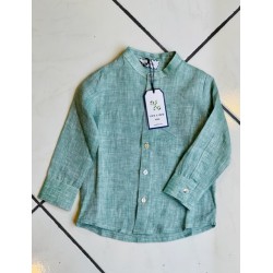 Camicia collo coreano bambini di Cento Lino