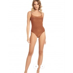 Costume intero lurex bronzo Cotazur