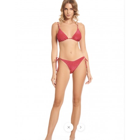 Bikini triangolo lurex fuxia Cotazur