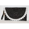 Borsa in rafia con pizzo