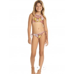 Bikini corpetto lurex fiorato Cotazur