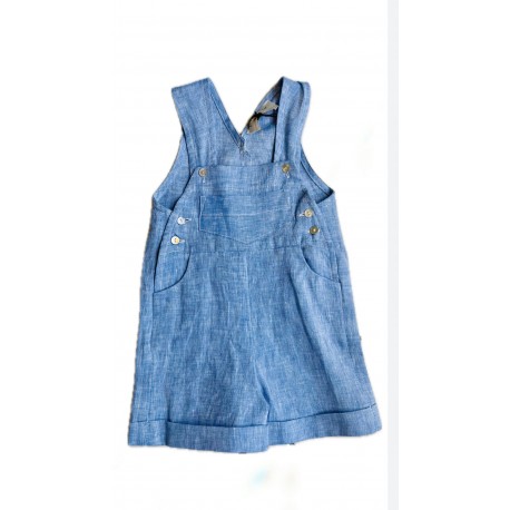 Salopette unisex corta di Cento Lino bambini