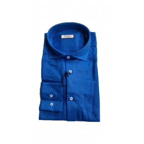 Camicia jersey collo francese di Cento Lino uomo