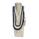 Collana di tre fili di perle in lino di Cento lino