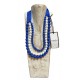 Collana di tre fili di perle in lino di Cento lino