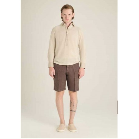 Camicia collo coreana di Cento Lino uomo