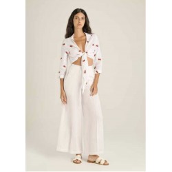 Pantalone a palazzo in lino di Cento lino donna