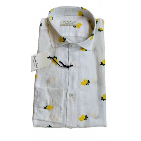 Camicia collo francese di Cento Lino uomo