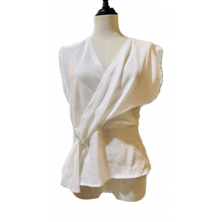 Camicia collo coreano di Cento Lino Donna