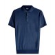 POLO UOMO COTONE CREPE BLU ZEYBRA