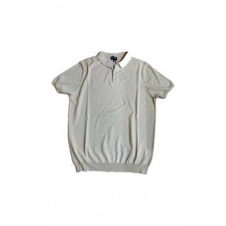 POLO UOMO COTONE CREPE SABBIA ZEYBRA