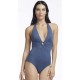 Reggiseno triangolo chiuso bicolore e slip a fascia di FISICO