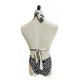 Bikini Fascia con ricamo rombo FISICO