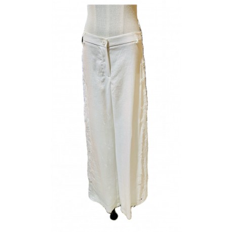 PANTALONE LINO CON MACRAME' di Raffaella d'Angelo