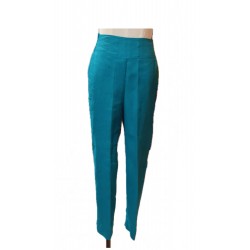 Pantalone capri in lino verde di Rosetta Positano