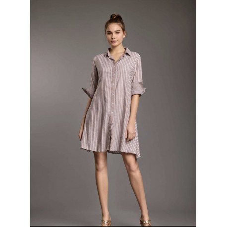 Abito camicia in lino ICONIQUE